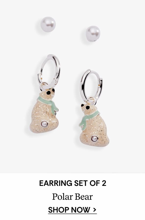 Shop Polar Bear Earring Set of 2