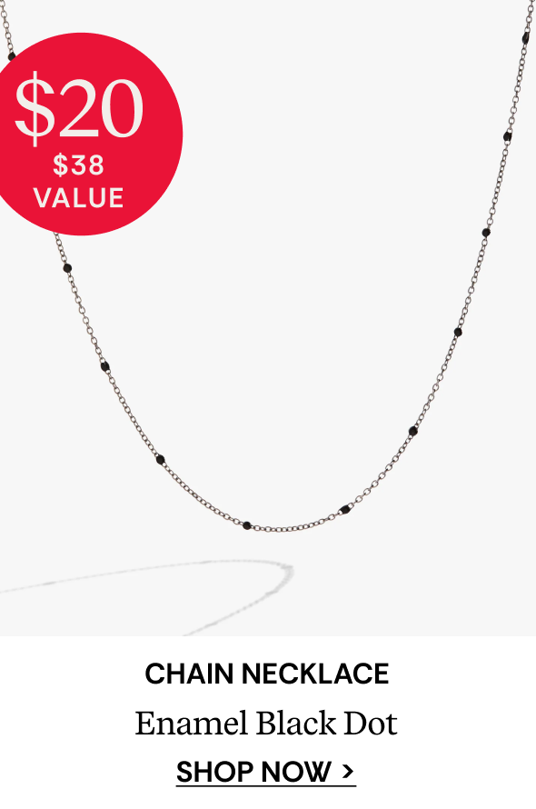 Shop Enamel Black Dot Chain Necklace