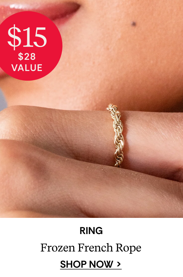 Shop Frozen French Rope Ring
