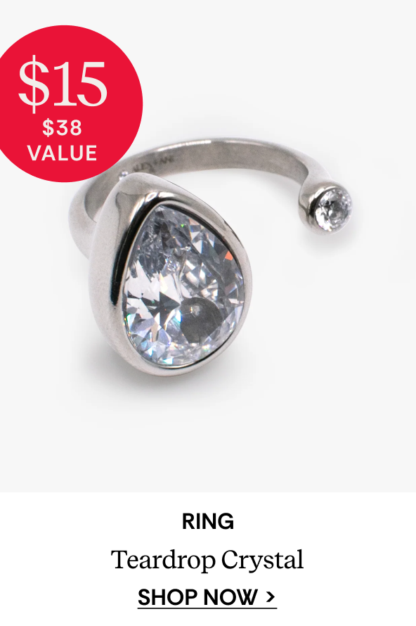 Shop Teardrop Crystal Ring