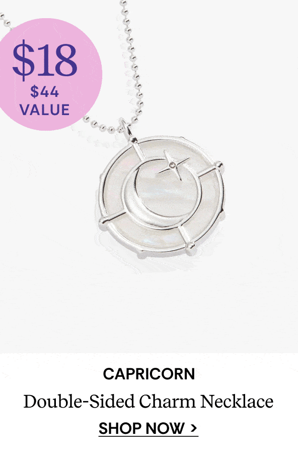 Shop Capricorn Zodiac Double-Sided Charm Necklace