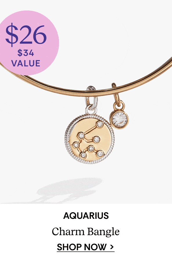 Shop Aquarius Zodiac Charm Bangle