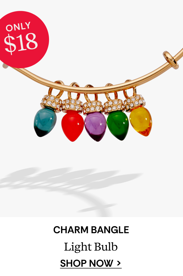 Shop Christmas Light Bulb Charm Bangle