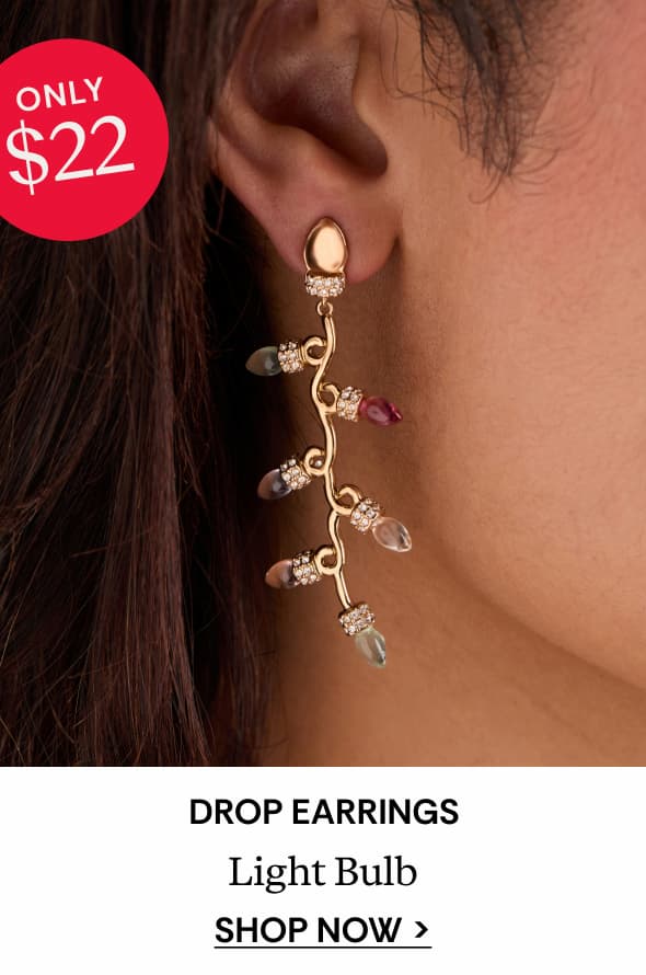 Shop Christmas Muted Light Bulb Earrings