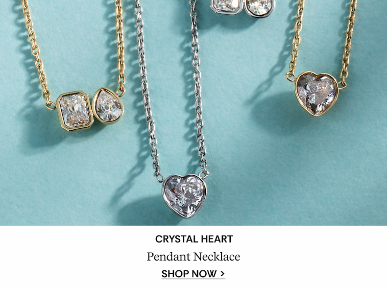 Crystal Heart Pendant Necklace