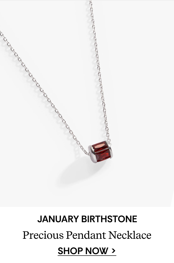 January Birthstone Precious Pendant Necklace