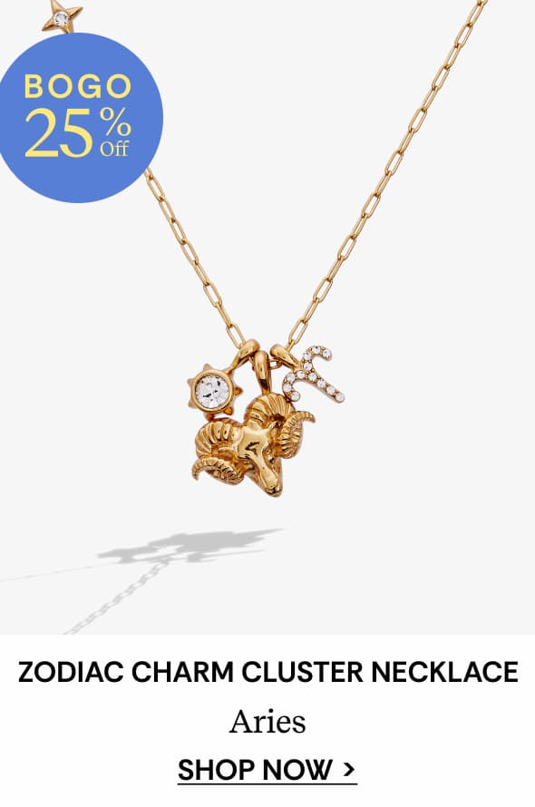 Shop Aries Zodiac Charm Cluster Necklace