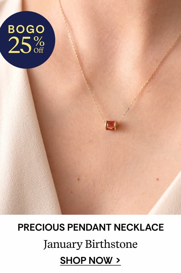 Shop January Birthstone Precious Pendant Necklace