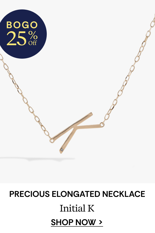 Shop Initial K Precious Elongated Necklace