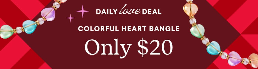 Daily Love Deal | Colorful Heart Bangle At Only $20 | Shop Now