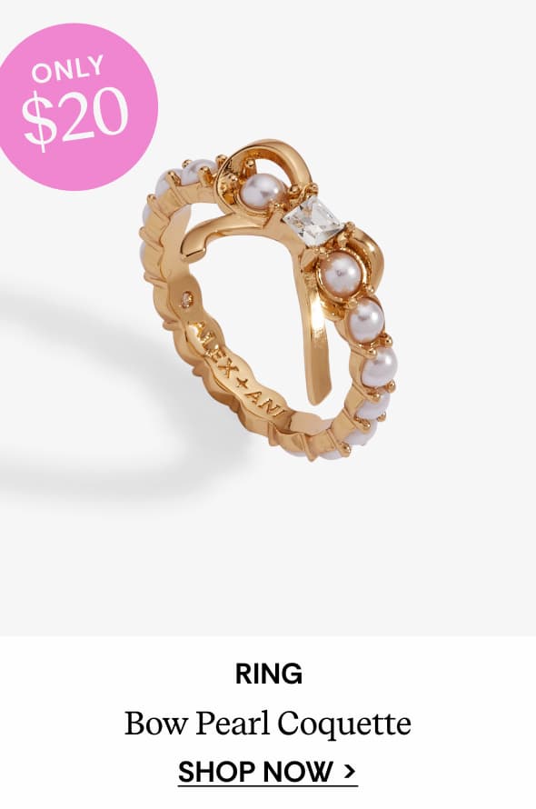 Shop Bow Pearl Coquette Ring