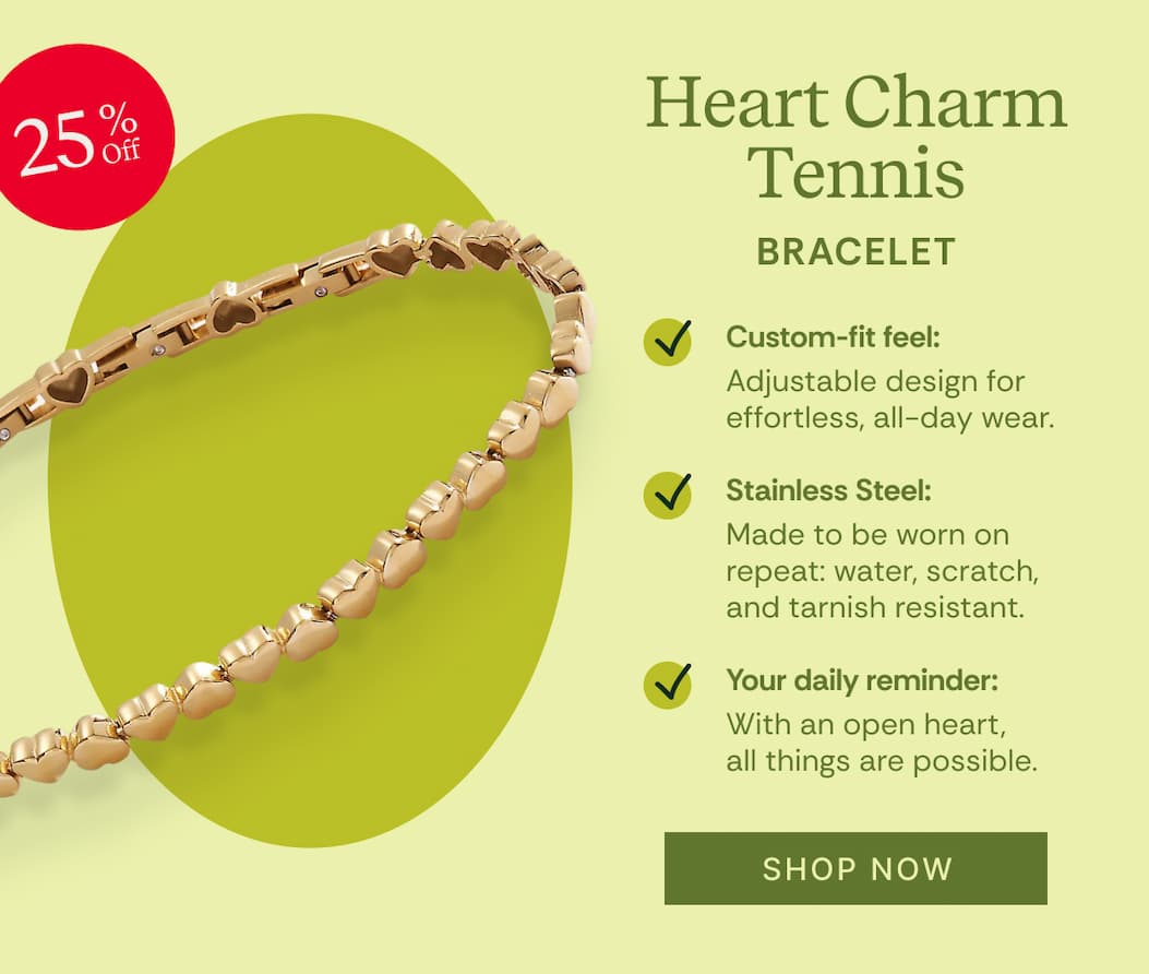 Heart Charm Tennis | Shop Now