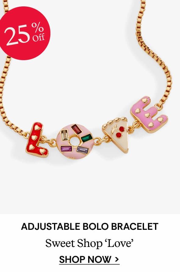 Shop Sweet Shop 'Love' Adjustable Bolo Bracelet