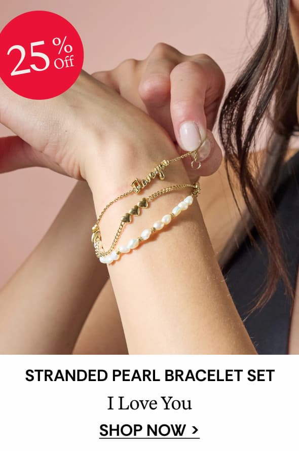 Shop I Love You 'Home Is Where The Heart Is' Stranded™ Pearl Bracelet Set