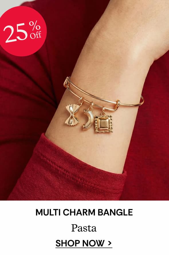 Shop Pasta Multi Charm Bangle