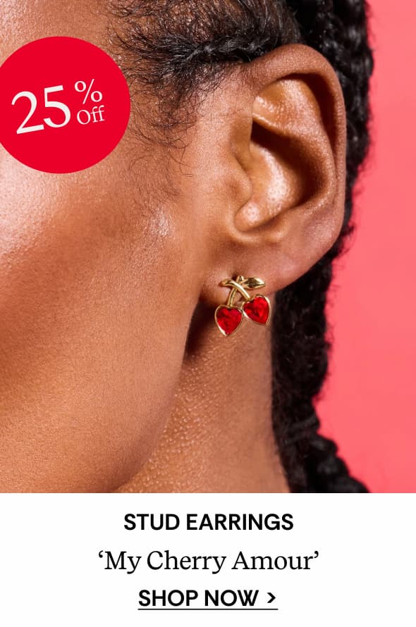 Shop 'My Cherry Amour' Stud Earrings