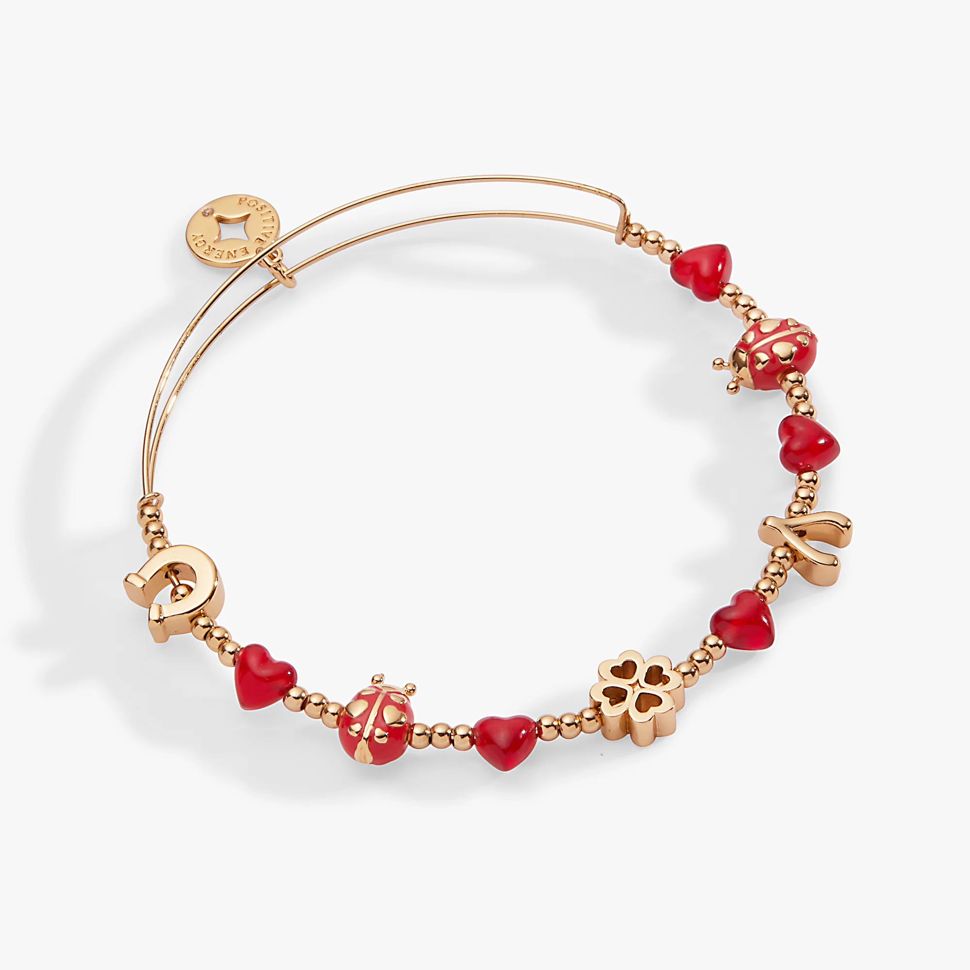 Image of Lucky Ladybug Beaded Bangle