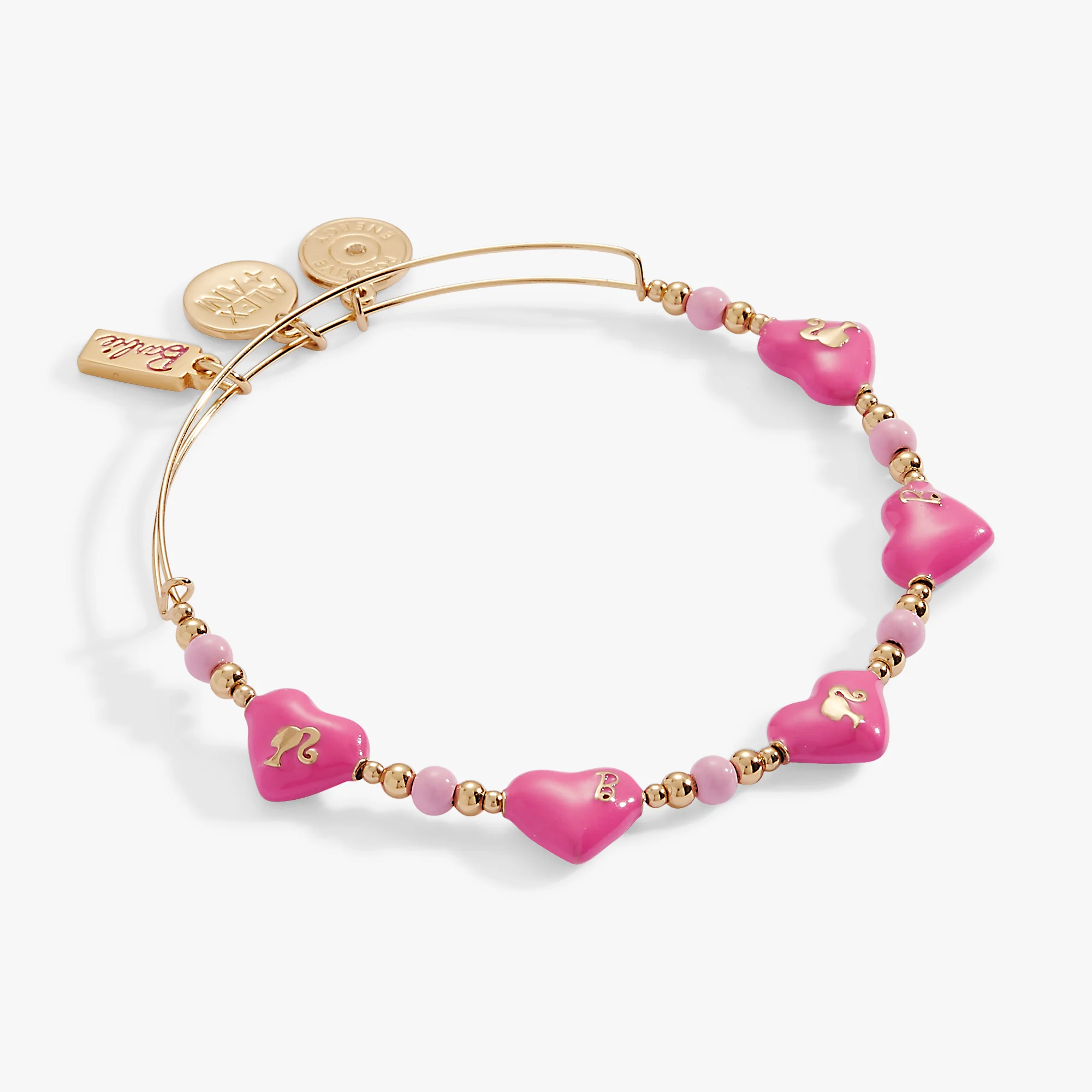 Image of Barbie™ Logo Heart Beaded Bangle