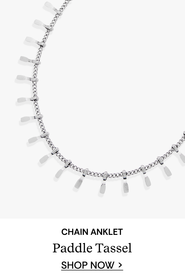 Shop Paddle Tassel Chain Anklet