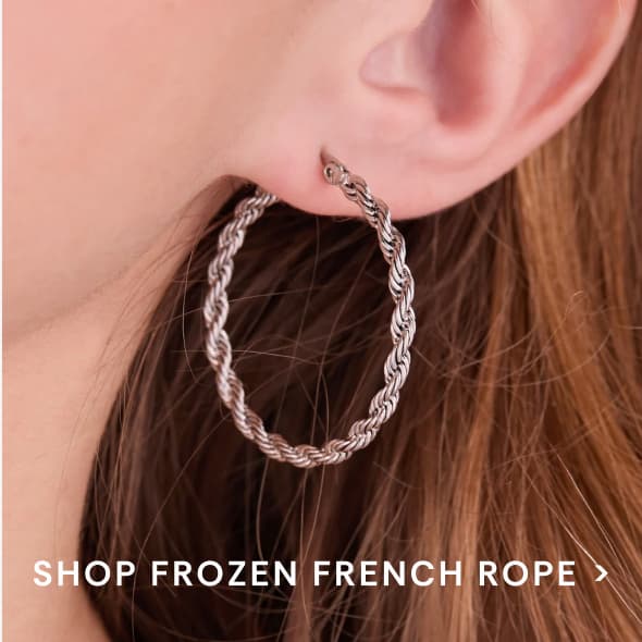 Shop Frozen French Rope Hoop Earrings