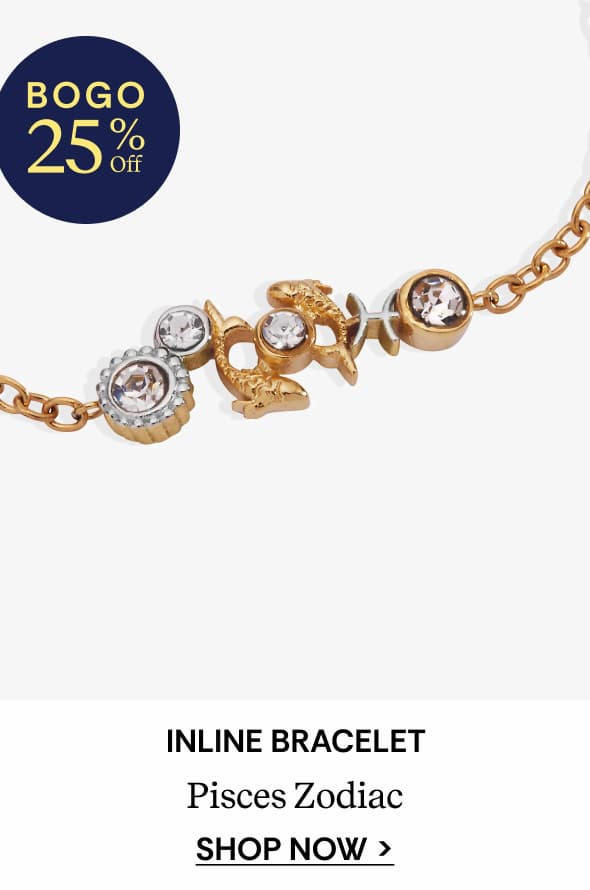 Shop Pisces Zodiac Inline Bracelet