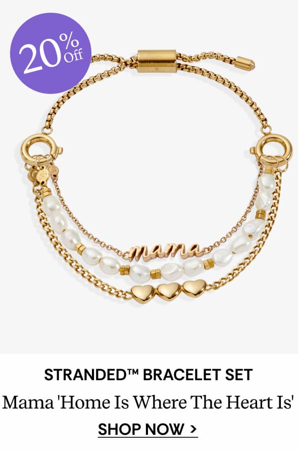Shop Mama 'Home Is Where The Heart Is' Stranded™ Bracelet Set