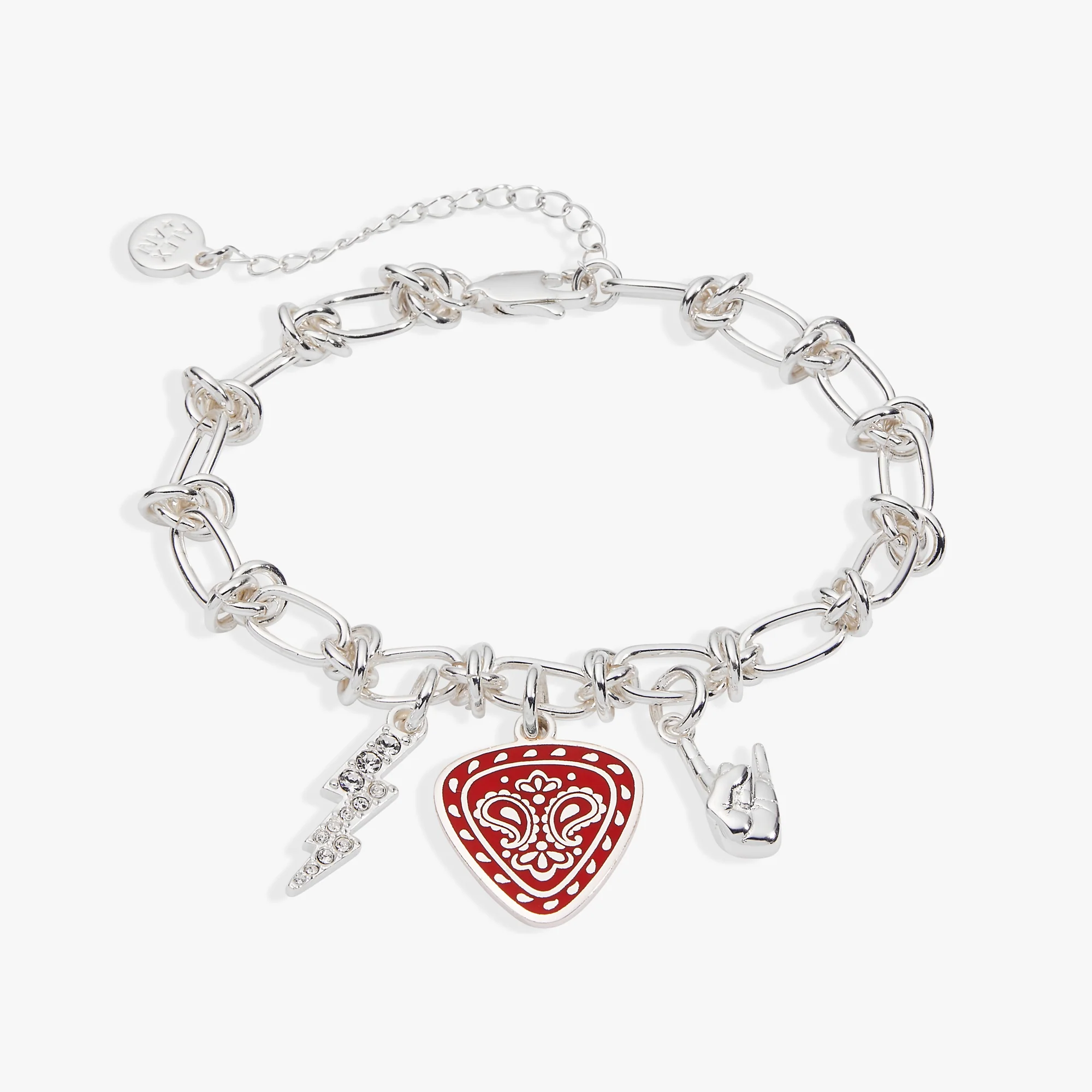 Image of 80s Rock Star Charm Chain Bracelet