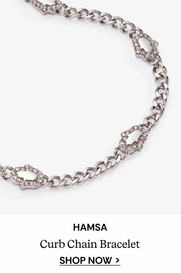 Shop Hamsa Curb Chain Bracelet