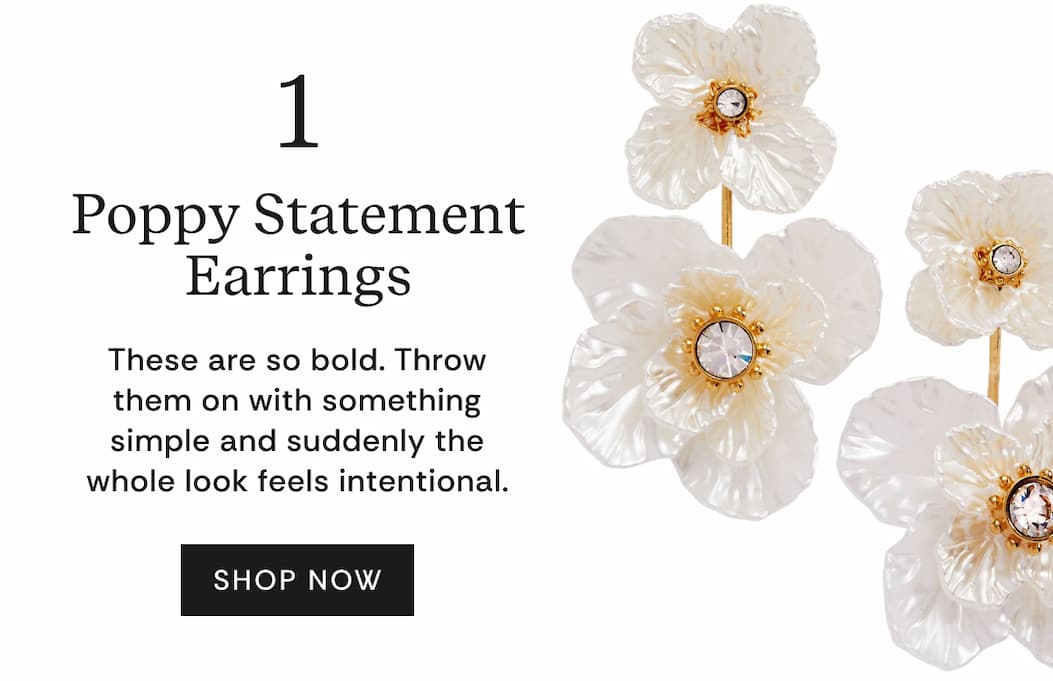 Shop New York Botanical Garden® 2-in-1 Poppy Statement Earrings