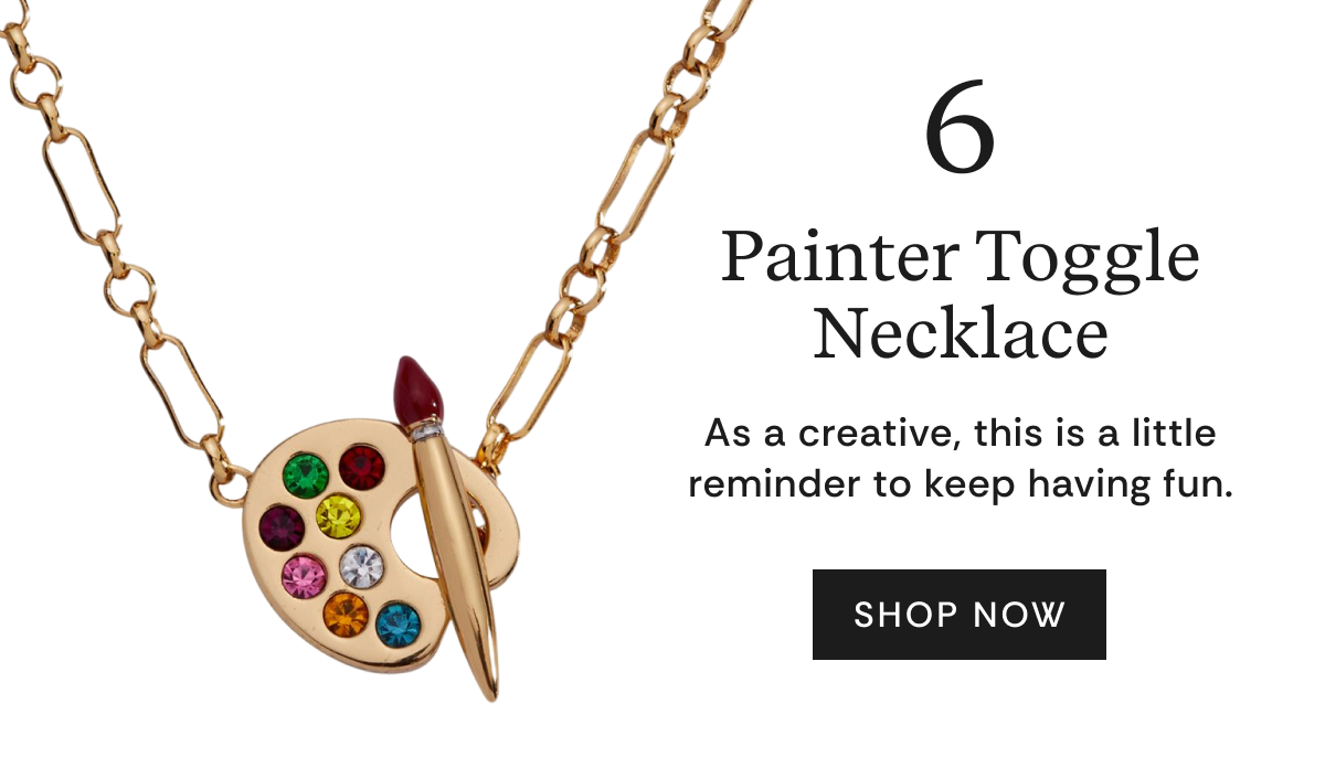 Shop Artist Palette & Paint Brush Toggle Necklace