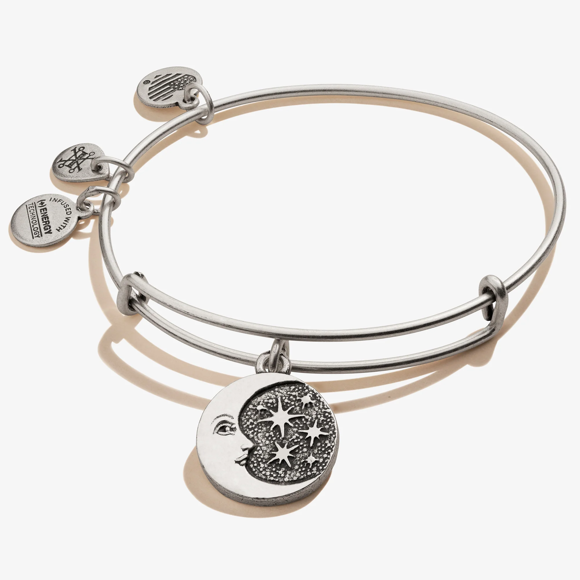 Image of Moon + Star Charm Bangle