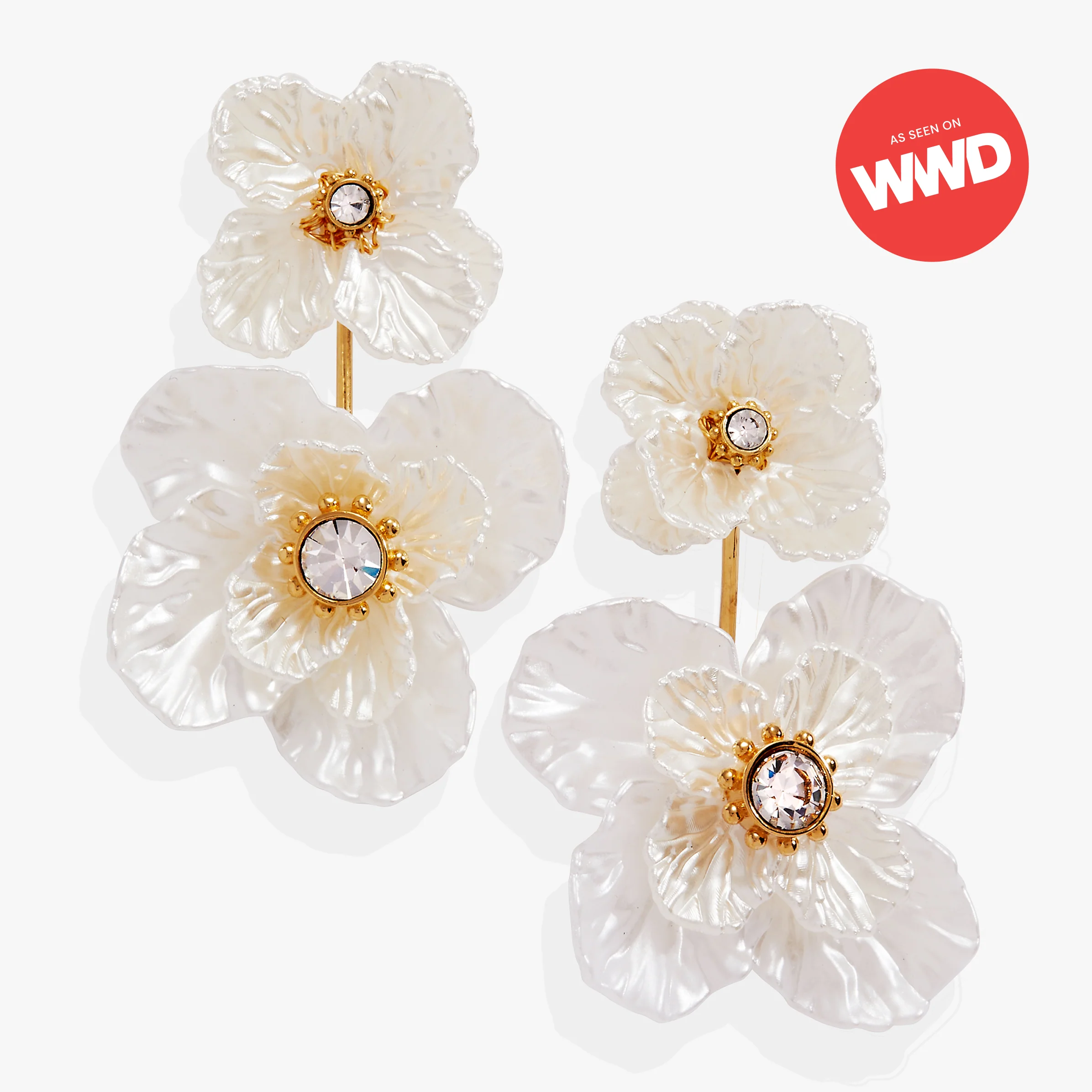Image of New York Botanical Garden® 2-in-1 Poppy Statement Earrings