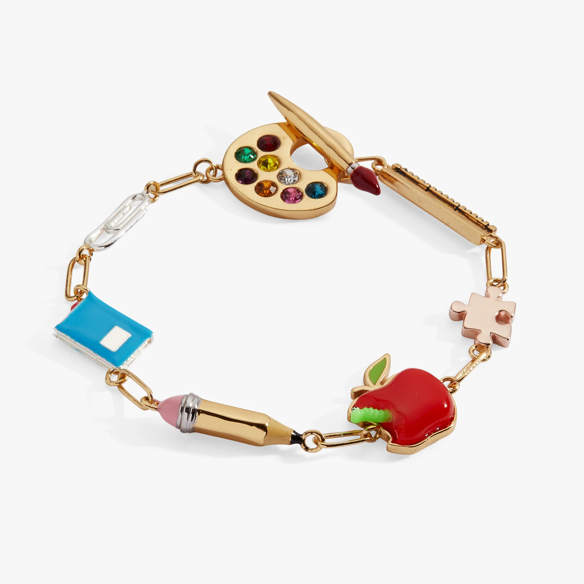 Image of 'Teacher’s Pet' Multi Charm Toggle Bracelet