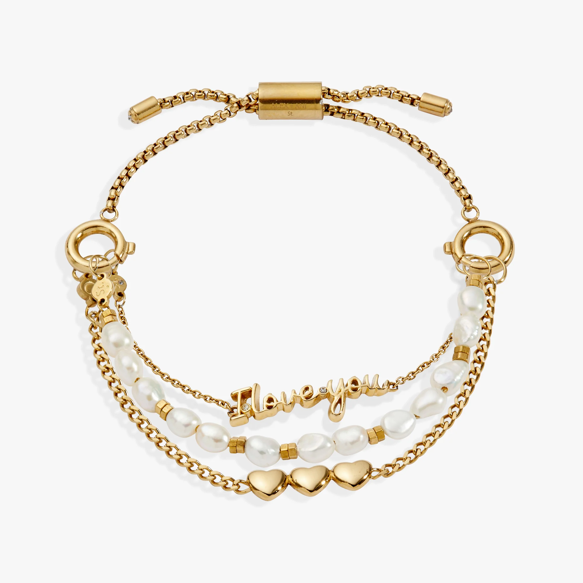 Image of I Love You 'Home Is Where The Heart Is' Stranded™ Pearl Bracelet Set
