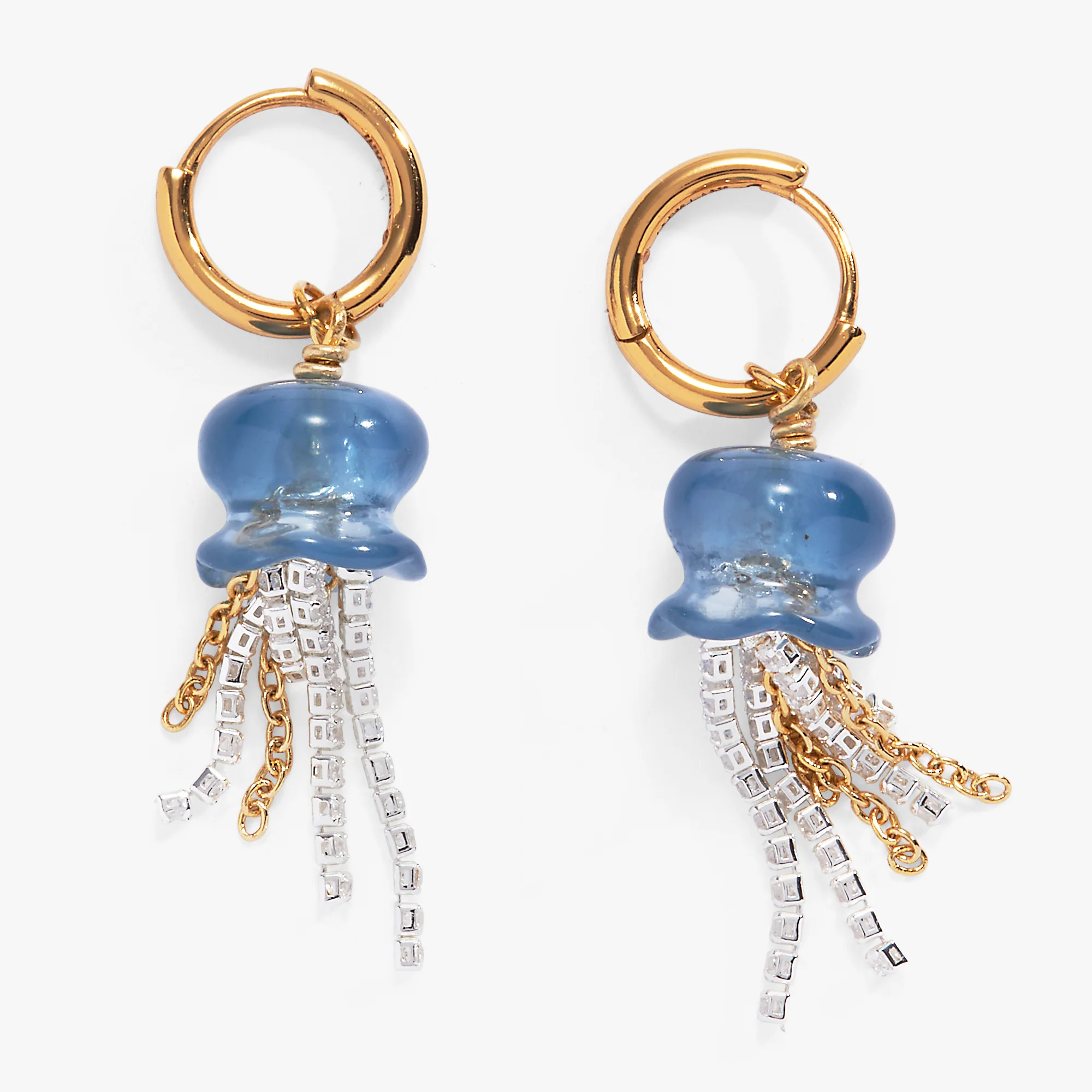 Image of Whimsical Jellyfish Huggie Hoops