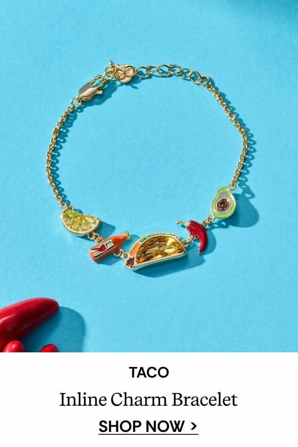 Shop Taco Inline Charm Bracelet