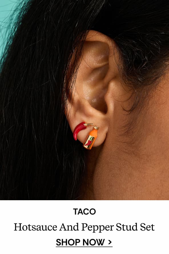 Shop Taco Hotsauce And Pepper Stud Set