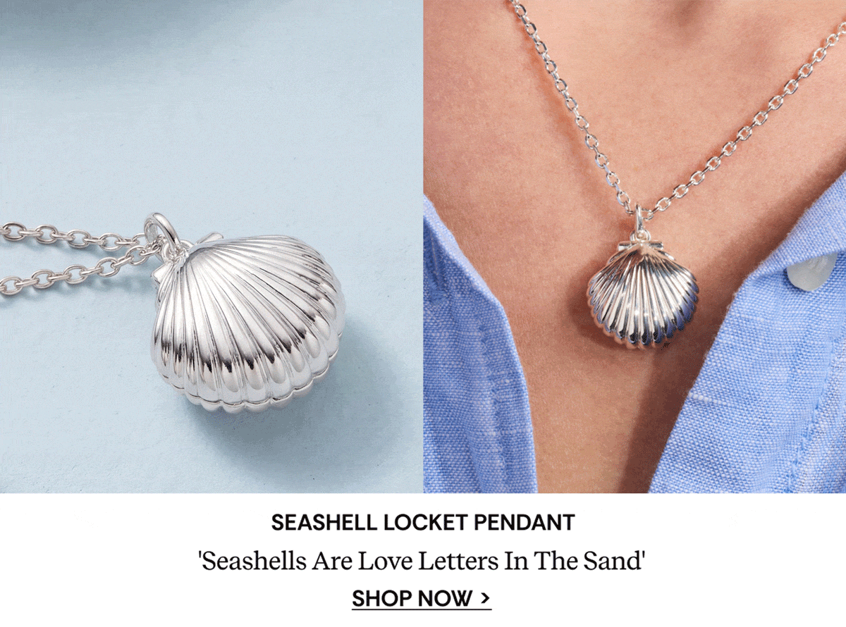 Shop Salt + Sea 'Seashells Are Love Letters In The Sand' Seashell Locket Pendant