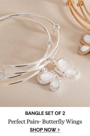 Perfect Pairs- Butterfly Wings Bangle Set of 2