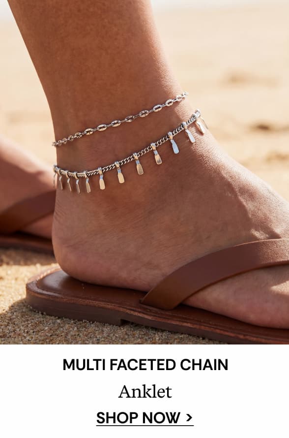 Shop Multi Faceted Chain Anklet