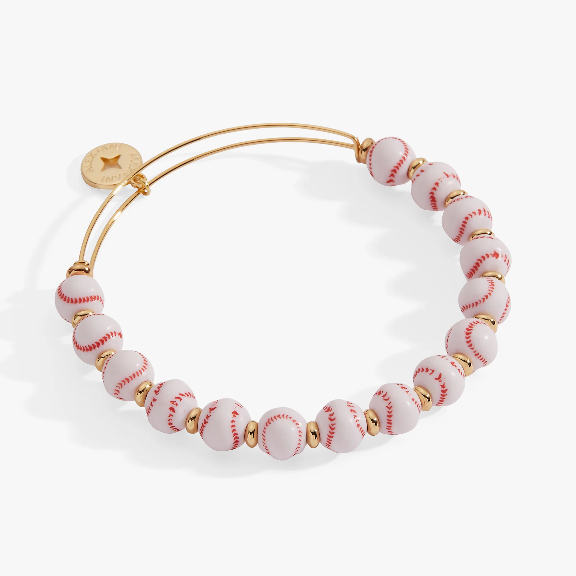 Image of Baseball Beaded Bangle