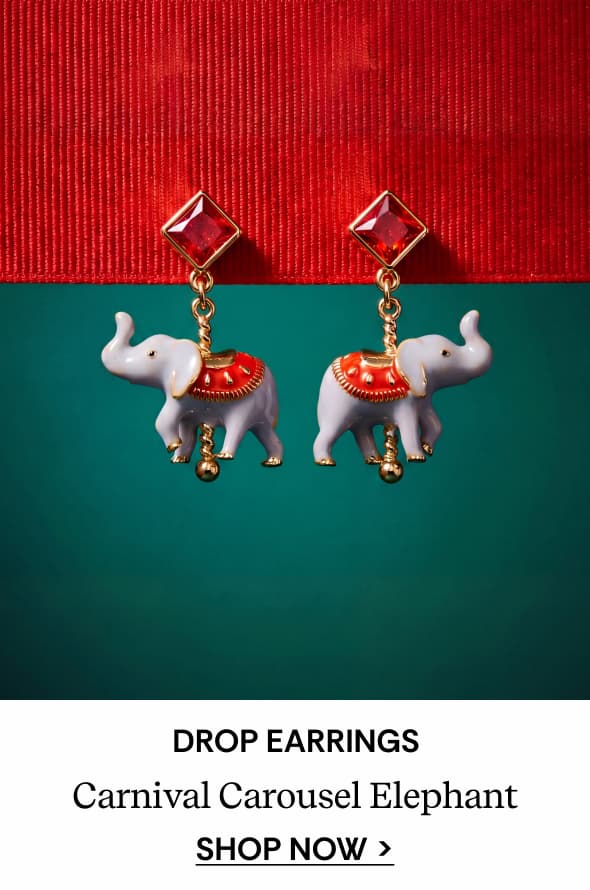 Shop Carnival Carousel Elephant Drop Earrings