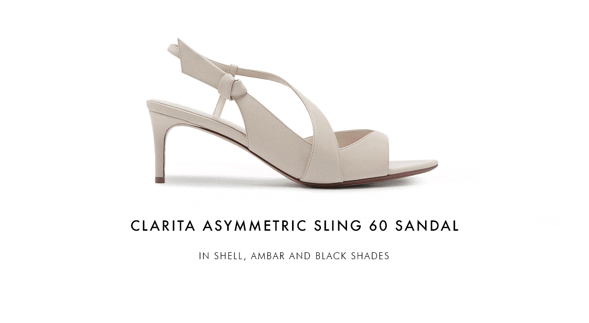 CLARITA ASYMMETRIC SLING 60 SANDAL | SHOP NOW