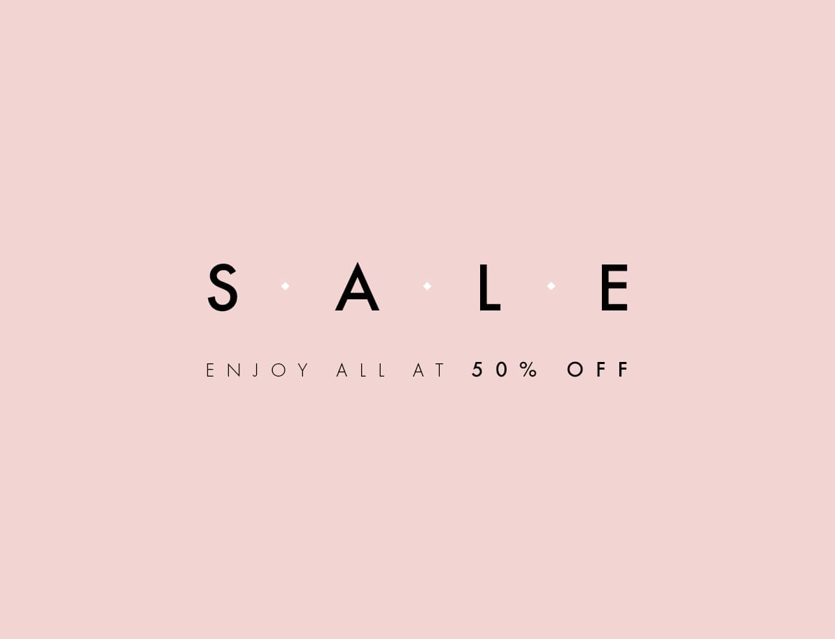 SALE ENJOY ALL AT 50% OFF