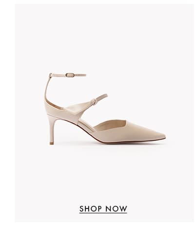 CLARITA ASYMMETRIC SLING PUMP SHELL | SHOP NOW