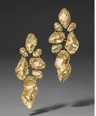 Brut Gold Mosaic Earring