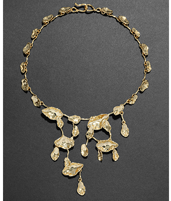 Brut Gold Mosaic Cascade Necklace