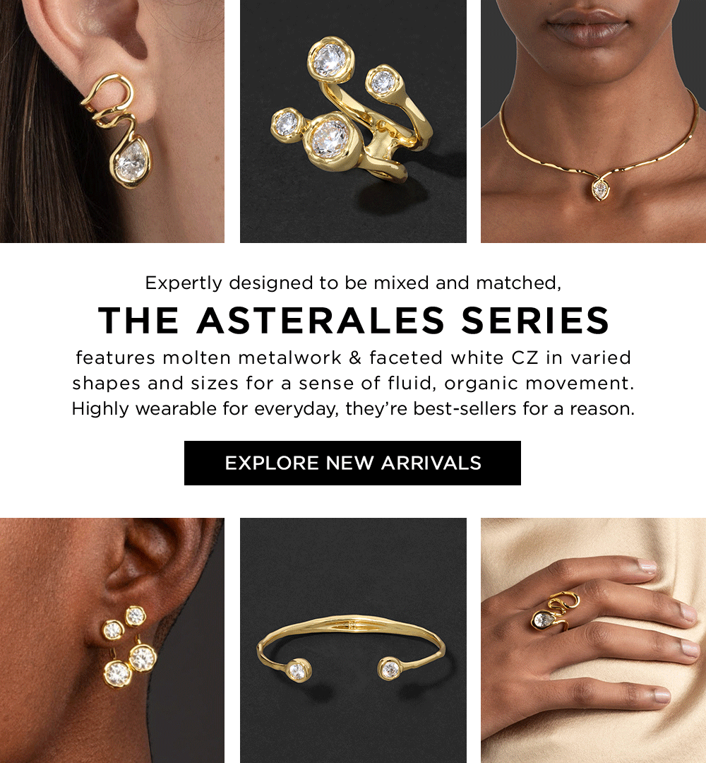 Best-Selling Asterales Series - molten gold and CZ jewelry
