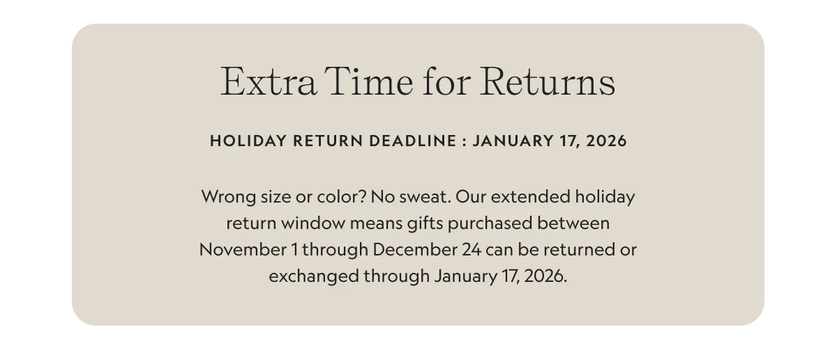 Extra Time for Returns