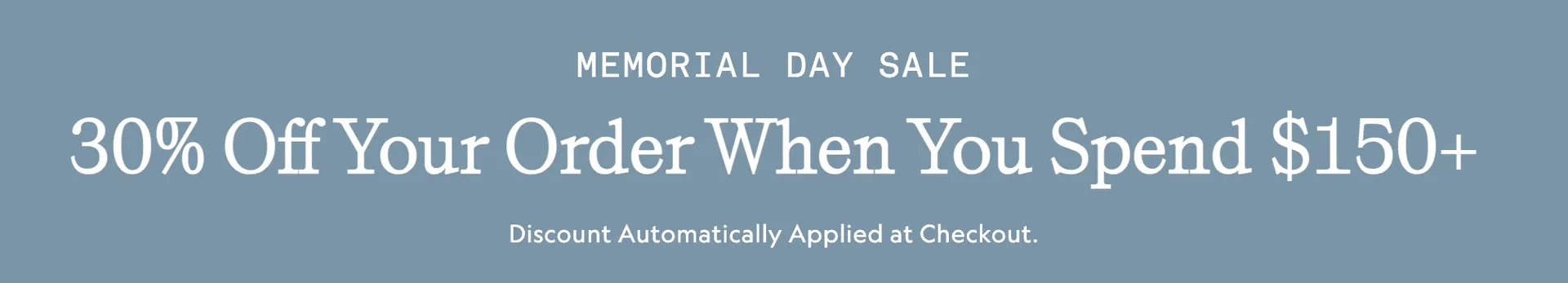 Memorial Day Promo